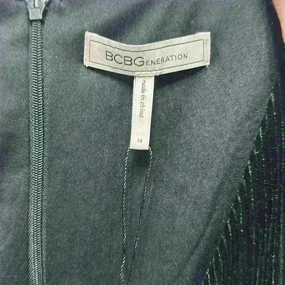 NWT BCBGeneration Women's V-Neck Long-Sleeve Velvet Mini Dress sz 14 Item#8R - Picture 9 of 12